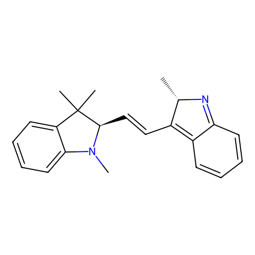 (2R)-1,3,3-trimethyl-2-[(E)-2-[(2S)-2-methyl-2H-indol-3-yl]ethenyl]-2H-indole structure
