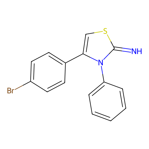 4-(4-Bromophenyl)-3-phenyl-1,3-thiazol-2-imine structure