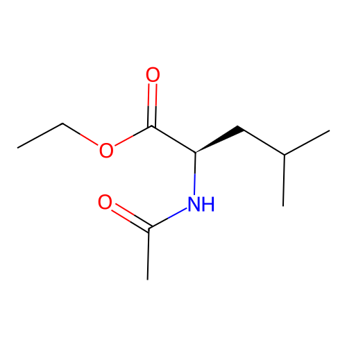ethyl (2R)-2-acetamido-4-methylpentanoate structure