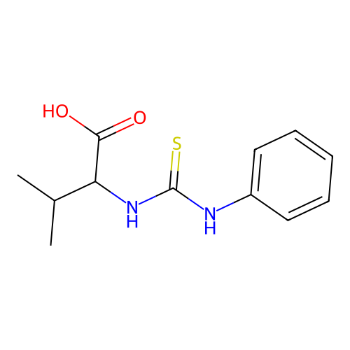 N-(phenylcarbamothioyl)valine structure