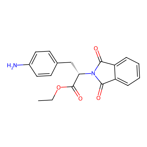 (S)-Ethyl 3-(4-aminophenyl)-2-(1,3-dioxoisoindolin-2-yl)propanoate structure