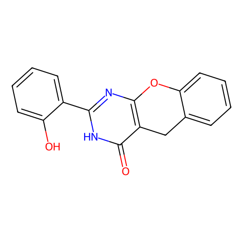 2-(2-hydroxyphenyl)-3H-chromeno[2,3-d]pyrimidin-4(5H)-one structure
