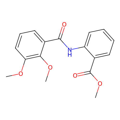 Methyl 2-{[(2,3-dimethoxyphenyl)carbonyl]amino}benzoate structure