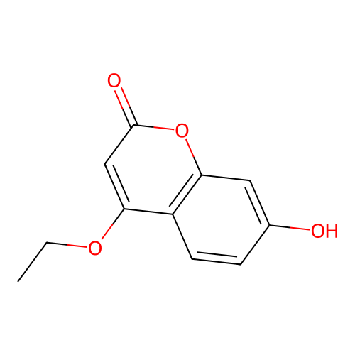 4-Ethoxy-7-hydroxycoumarin structure