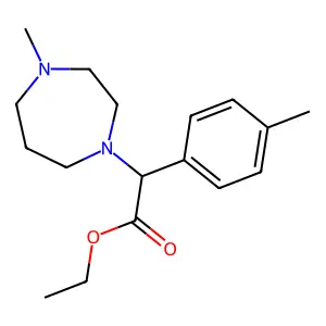Ethyl (4-methyl-1,4-diazepan-1-yl)(4-methylphenyl)acetate structure