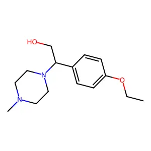 1-Piperazineethanol, beta-(p-ethoxyphenyl)-4-methyl- structure