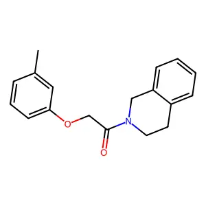 1-(3,4-dihydro-1H-isoquinolin-2-yl)-2-(3-methylphenoxy)ethanone structure