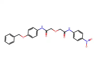 2-(2-{[4-(benzyloxy)phenyl]amino}-2-oxoethoxy)-N-(4-nitrophenyl)acetamide structure