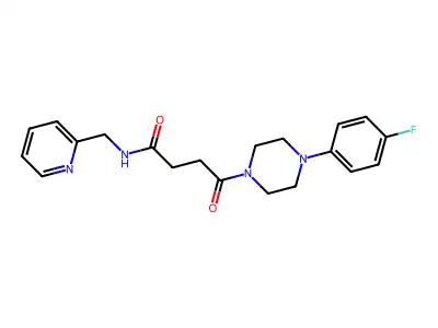 4-[4-(4-fluorophenyl)piperazin-1-yl]-4-oxo-N-(pyridin-2-ylmethyl)butanamide structure