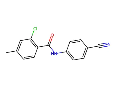 2-chloro-N-(4-cyanophenyl)-4-methylbenzamide structure