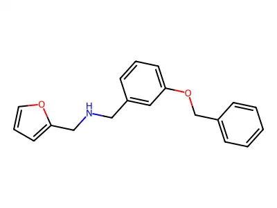 N-[3-(benzyloxy)benzyl]-N-(2-furylmethyl)amine structure