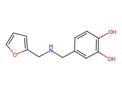 1,2-Benzenediol,4-[[(2-furanylmethyl)amino]methyl]- structure