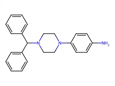 4-(4-Benzhydryl-1-piperazinyl)phenylamine structure