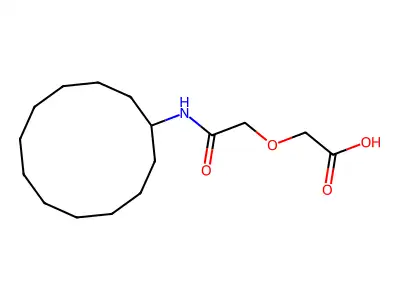 [2-(Cyclododecylamino)-2-oxoethoxy]acetic acid structure