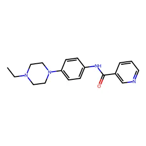 N-[4-(4-ethylpiperazin-1-yl)phenyl]pyridine-3-carboxamide structure