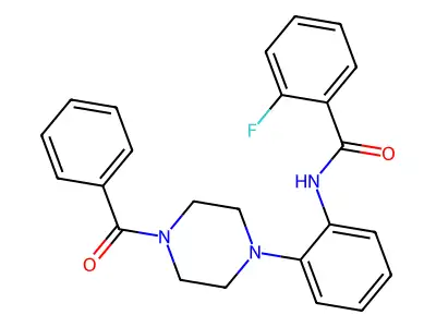 N-[2-(4-benzoylpiperazin-1-yl)phenyl]-2-fluorobenzamide structure