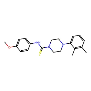 4-(2,3-dimethylphenyl)-N-(4-methoxyphenyl)piperazine-1-carbothioamide structure