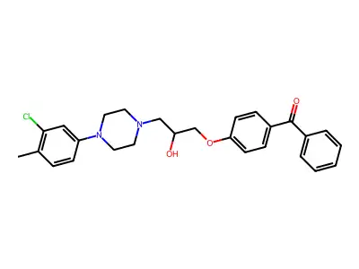 1-(4-Benzoylphenoxy)-3-[4-(3-chloro-4-methylphenyl)piperazin-1-yl]propan-2-ol structure