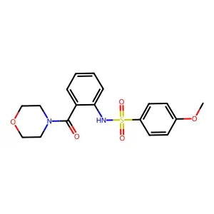 4-methoxy-N-[2-(morpholine-4-carbonyl)phenyl]benzenesulfonamide structure