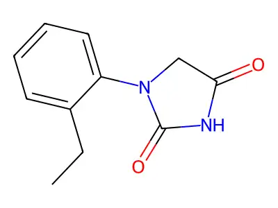 1-(2-Ethylphenyl)imidazolidine-2,4-dione structure