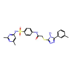 C23H24N8O3S2 structure
