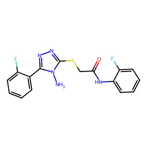2-{[4-amino-5-(2-fluorophenyl)-4H-1,2,4-triazol-3-yl]sulfanyl}-N-(2-fluorophenyl)acetamide structure