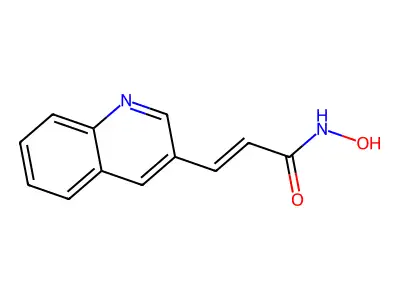 N-hydroxy-3-quinolin-3-ylprop-2-enamide structure