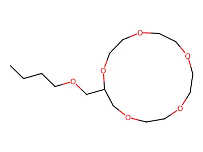 2-(Butoxymethyl)-1,4,7,10,13-pentaoxacyclopentadecane structure