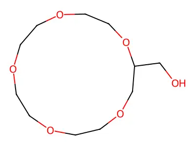 1,4,7,10,13-Pentaoxacyclopentadecane-2-methanol structure