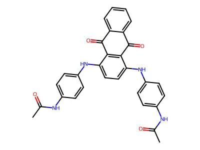 1,4-Bis(4-acetoamidophenyl)amino-9,10-anthracenedione structure
