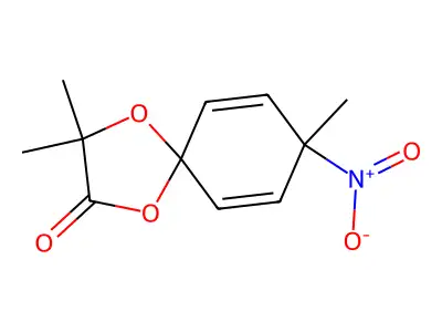 3,3,8-Trimethyl-8-nitro-1,4-dioxaspiro[4.5]deca-6,9-dien-2-one structure