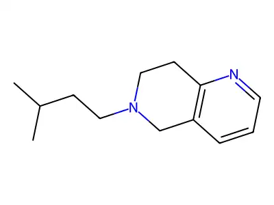 1,6-Naphthyridine, 5,6,7,8-tetrahydro-6-(3-methylbutyl)- structure
