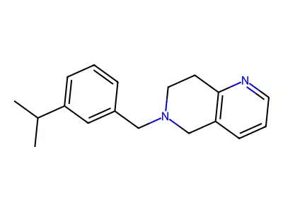 1,6-Naphthyridine, 5,6,7,8-tetrahydro-6-((3-(1-methylethyl)phenyl)methyl)- structure