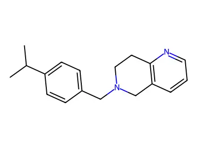 1,6-Naphthyridine, 5,6,7,8-tetrahydro-6-((4-(1-methylethyl)phenyl)methyl)- structure