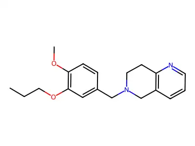 1,6-Naphthyridine, 5,6,7,8-tetrahydro-6-((4-methoxy-3-propoxyphenyl)methyl)- structure
