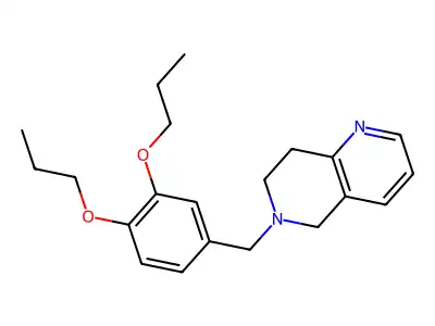 1,6-Naphthyridine, 5,6,7,8-tetrahydro-6-((3,4-dipropoxyphenyl)methyl)- structure