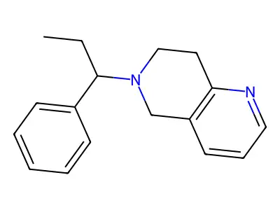 1,6-Naphthyridine, 5,6,7,8-tetrahydro-6-(1-phenylpropyl)- structure