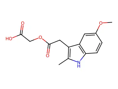 Deschlorobenzoylacemetacin structure