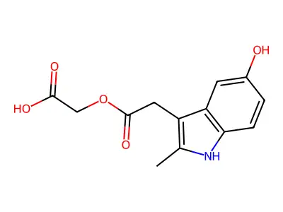 1H-Indole-3-acetic acid, 5-hydroxy-2-methyl-, carboxymethyl ester structure