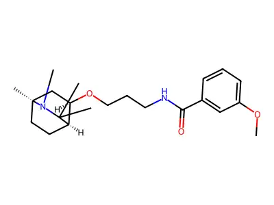 Benzamide, 3-methoxy-N-(3-((1,2,3,3-tetramethyl-2-azabicyclo(2.2.2)oct-5-yl)oxy)propyl)-, (1-alpha,4-alpha,5-alpha)- structure