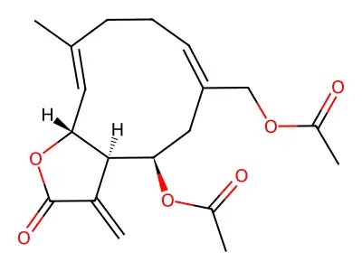 Ovatifolin acetate structure