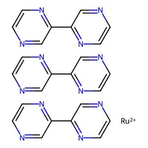 Tris(2,2'-bipyrazyl)ruthenium(II) structure