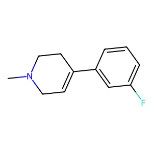 Pyridine, 4-(3-fluorophenyl)-1,2,3,6-tetrahydro-1-methyl- structure