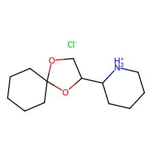 1,4-Dioxaspiro(4.5)decane, 2-(2-piperidyl)-, hydrochloride structure