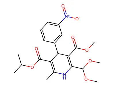 4-(3-Nitrophenyl)-2-dimethoxymethyl-1,4-dihydropyridine-3,5-dicarboxylic Acid 5-Isopropyl Ester 3-Methyl Ester structure