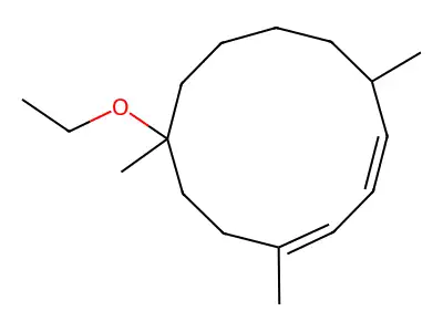 10-Ethoxy-1,5,10-trimethylcyclododeca-1,3-diene structure