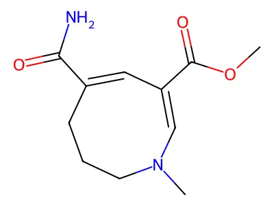 methyl 5-carbamoyl-1-methyl-3,4-dihydro-2H-azocine-7-carboxylate structure
