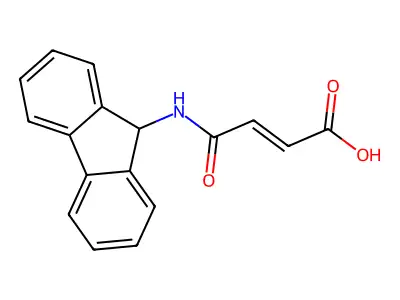 4-(9H-fluoren-9-ylamino)-4-oxobut-2-enoic acid structure