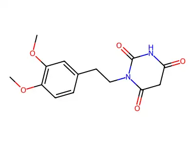 1-[2-(3,4-Dimethoxyphenyl)ethyl]-1,3-diazinane-2,4,6-trione structure