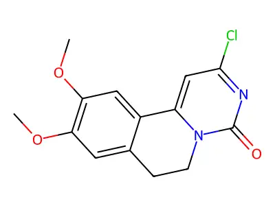 2-Chloro-6,7-dihydro-9,10-dimethoxy-4H-pyrimido[6,1-a]isoquinolin-4-one structure